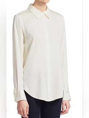 Theory Nordstrom Saks 5th Av. Silk Shirt.  Ivory. Retail Price $ 225